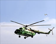 An Mi-8 helicopter like this one crashed on Thursday