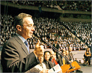 Colombian President Alvaro Uribe