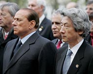 Japan's Junichiro Koizumi (R) andItaly's Silvio Berlusconi attended