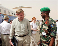 Mussa's visit to Darfur cametwo days after Zoellick's (L)