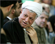 Former president Akbar Hashemi Rafsanjani is leading in the polls