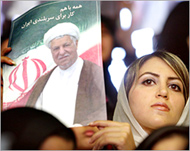 Rafsanjani's supporters say theircandidate is more moderate