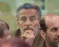 Journalist Taysir Alluni listens at the Madrid High Court 