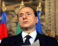 Berlusconi is criticised for hissupport for the US-led coalition