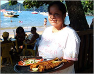 Waitress Adriana de Brito was born on the island