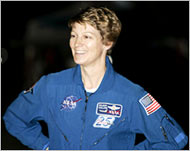 Eileen Collins is the first woman to lead a space mission