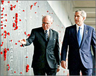John Howard (L) and George Bush have discussed the pact in person