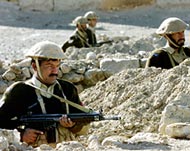 Pakistani military near the Pakistan-Afghanistan border
