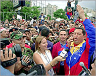 Chavez blamed the US for a 2002 coup that toppled him for 47 hours