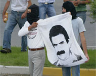 Protesters reject the solitary confinement of Ocalan
