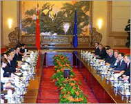 Blair was in China for the Sino-EUsummit and bilateral talks 