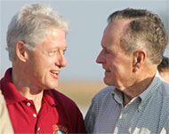 Former presidents Clinton and Bush are raising funds for relief 