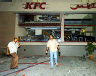 Thursday's explosion in Karachileft three people injured