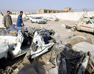 The Iraqi police station in Basra suffered extensive damage