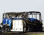 A bus carrying elderly people exploded killing 24 people 