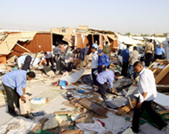Iraqi police said the police stationwas destroyed in the British attack