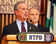 Mayor Mike Bloomberg said thesubway is under threat (file)