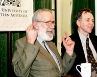 Nobel Medicine winners: Barry Marshall (R) and Robbin Warren (L) 
