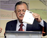 Jalal Talabani was optimistic most Iraqis would vote yes 