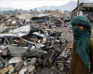 Up to 90% of homes have beendestroyed in Muzaffarabad 