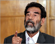 Saddam argued with the judgesduring the stormy session