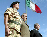 Italy sent a 3000-strong militarycontingent to Iraq in 2003