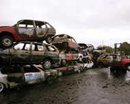 About 1400 cars have been destroyed in the unrest