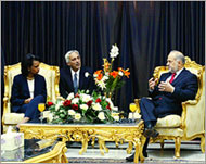 Condoleezza Rice (L) meets Prime Minister Ibrahim al-Jaafari