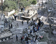 Six civilians were killed and threepolice officers injured in the blast
