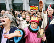 In Madrid, demonstrators marched for national unity