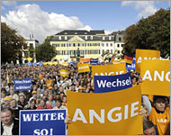 Merkel has promised voters aneconomy and employment boost 