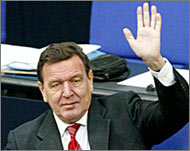 Schroeder led the SPD-Greenscoalition for the past seven years 