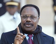 Gabon President Omar Bongohas been in power for 38 years
