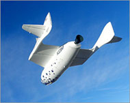 SpaceShipOne, the first privatelymanned rocket to reach space