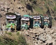Landslides have hampered relief efforts in the Muzaffarabad area