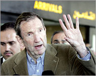 Ramsey Clark has not returned to Baghdad for security reasons 