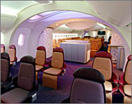 Interior of the 7E7 Dreamliner