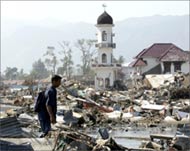 Entire villages were destroyed by the tsunami 