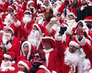 The group is part of a worldwide movement known as Santarchy