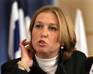 Tzipi Livni verbally attacked Palestinian group Hamas