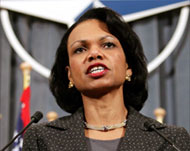 Rice said peace process would behit if Hamas stuck to its position