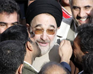 Former Iranian leader Mohammad Khatami is at the conference