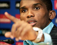 Eto'o has fought back againstcontinual racial abuse from fans