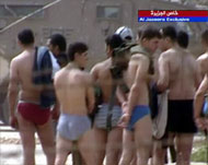 Palestinian prisoners were toldto strip down to their underwear