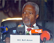 Annan's report is to help identify the scope of assistance required