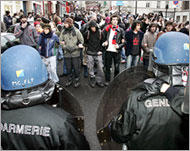 Police detained 383 people inpost-march clashes in Paris 