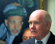 John Reid was due to meet Britishtroops stationed in Helmand