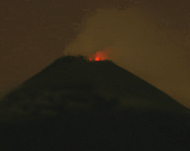 Lava seen flowing from Merapi