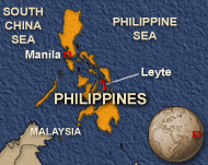 Villages on Leyte were cut offby landslides