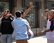 Plainclothes police officers arrest protesters in Cairo 